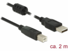 Delock USB kabel USB-A - USB-B 2 m černý (84897)