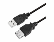 LogiLink USB-A - USB-A kabel USB 2 m černý (CU0010B)
