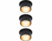 Paulmann Sada LED zapuštěných světel Gil Coin 3StepDim rd rigid 3x6W matná černá/zlatá