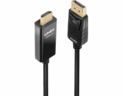 Lindy DisplayPort – HDMI kabel 2m černý (40926)