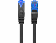 Patchcord kat.6a S/FTP LSZH CCA 0,25m black fluke