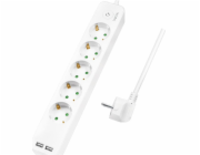 LogiLink Prodlužovací kabel LogiLink, 5 zásuvek, 1,5 m, bílá