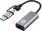 Adaptér LevelOne USB Adaptér LevelOne USB-C + USB-A -> RJ...