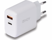 Lindy nabíječka 65W USB-A & C GaN nabíječka