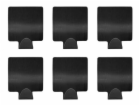 Háček samolepící čtverec 5,3x3,6x2 cm 6 ks černý
