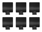 Háček samolepící čtverec 5,3x3,6x2 cm 6 ks černý
