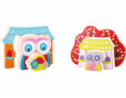 Small Foot Dřevěné 3D puzzle sovičky v domečku