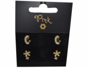 Pozlacené náušnice SET 4 ks ŽIVOT