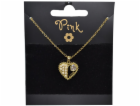 Pozlacený řetízek s přívěskem SRDCE LÁSKA s PERLY