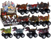 Dinosauří auto LeanToys s třecím pohonem různých druhů barev