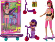 Sada LeanToys Lucy Doll Pink Scooter Skateboard Helmets