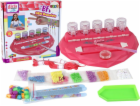 Sada na výrobu náramků LeanToys, diamanty, lepení srdce