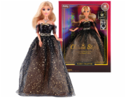 Módní panenka ve společenských šatech - dlouhé černé