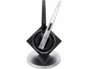 EPOS IMPACT DW Office ML - EU Sluchátka s mikrofonem Bezdrátový Za ucho, Přes hlavu, Šňůra kolem krku Kancelář / call centrum Nabíjecí podstavec Černá, Stříbrná