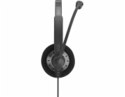 EPOS IMPACT SC 30 Sluchátka s mikrofonem Kabel Přes hlavu Hovory/hudba Černá, Stříbrná