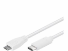 PremiumCord USB-C/male - USB 2.0 Micro-B/Male, bílý, 1m