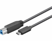 PremiumCord Kabel USB 3.2 konektor C/male - USB 3.0 konektor B/male, 1m