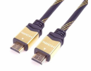 PremiumCord HDMI 2.0 High Speed + Ethernet kabel HQ, zlacené konektory, 2m
