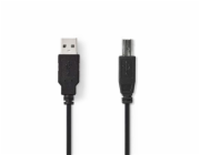 Nedis CCGB60100BK20 - USB 2.0 kabel | A Zástrčka - B Zástrčka | 2 m | Černá barva