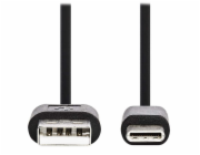Nedis CCGB60600BK01 USB 2.0, Typ-C Zástrčka - A Zástrčka, 0,1m, černý NEDIS kabel USB 2.0/ zástrčka USB-C - zástrčka USB-A/ černý/ blistr/ 10cm