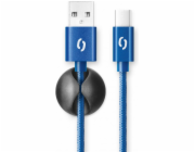 Aligator DATKP30 datový, PREMIUM 2A, USB-C, 2m, modrý ALIGATOR PREMIUM 2A kabel, USB-C, modrá