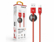 ALIGATOR PREMIUM Datový kabel 2A, USB-C červená