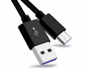 PremiumCord Kabel USB 3.1 C/M - USB 2.0 A/M, Super fast charging 5A, černý, 2m