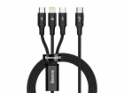 Baseus datový kabel USB-C Rapid Series 3v1 microUSB+Light...