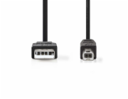 Nedis CCGB60100BK30 - USB 2.0 kabel | A Zástrčka - B Zástrčka | 3 m | Černá barva