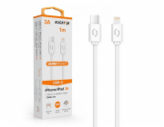 Aligator DATKP34 POWER 3A, USB-C/Lightning, 1m, bílý Datový kabel ALIGATOR POWER 3A, USB-C/Lightning, 1m, bílý