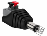 Conexpro DC napájecí konektor zástrčka 2.1x5.5 mm s pružinovou svorkou