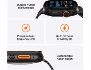 Apple Watch Ultra 2 49mm, chytré hodinky, černý titan