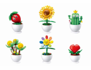 Sluban Flowers M38-B1073  Květiny s očima malé Displej 6 ks