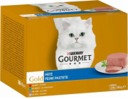 PURINA GOURMET GOLD Mousse Mix 4 příchutě Box - mokré krmivo pro kočky - 96x85g