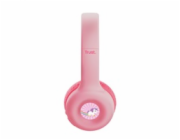 TRUST bezdrátová sluchátka Nouna, Bluetooth, Růžová