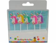 Narozeninová svíčka s JEDNOROŽCEM a držákem 5ks