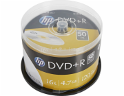 HP DVD+R 4,7GB 16x, cakebox, 50ks (DRE00026-3) DVD+R HP 4,7 GB (120min) 16x 50-cake