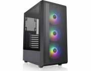 Thermaltake Pouzdro - S200 Tvrzené sklo ARGBx3 Černé