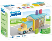 PLAYMOBIL 71686 Junior: Nákladní auto s třídicí garáží, stavebnice