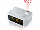 Muse M-178 PW Clock Digital Silver  White