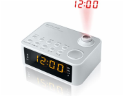 Muse M-178 PW Clock Digital Silver  White