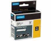 Dymo Rhino Band IND, Nylon 12 mm x 3,5 m cerna na bile