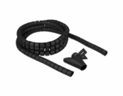 DeLOCK Spirálová hadice s vkládacím nástrojem, 2,5 metru x 20 mm (černá)