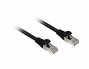 Sharkoon patch kabel RJ45 Cat.6a SFTP (černý, 1,5 metru, LSOH (bez halogenů))