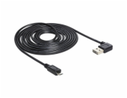 DeLOCK EASY-USB 2.0 kabel, USB-A konektor 90° > Micro-USB konektor