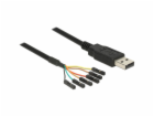 DeLOCK USB 2.0 převodník, USB-A samec > sériová TTL 6kolí...