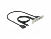 DeLOCK kryt slotu USB 3.2 Gen 2, klíč A samec + 19 pin > USB-C + USB-A samice