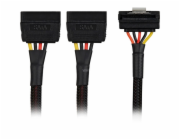 Sharkoon Napájecí kabel SATA Y-90° (černý, 20 cm, úhlový)