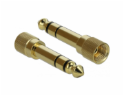 DeLOCK Prodlužovací kabel jack 3,5mm 3pinová zástrčka > zásuvka (černý, 3 metry, s adaptérem na šroub 6,35 mm)