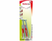 Fischer Hmoždinky DUOPOWER 10x80 SK (světle šedá/červená, 2 kusy, se šroubem)